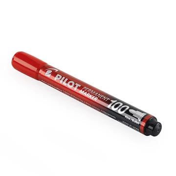 Alkoholos marker 1mm, kerek hegyű,   Pilot 100 piros Alkoholos marker 1mm, kerek hegyű,   Pilot 100 piros