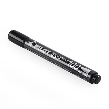 Alkoholos marker M 1mm, kerek hegyű,   Pilot 100 fekete Alkoholos marker M 1mm, kerek hegyű,   Pilot 100 fekete