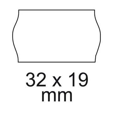 Árazószalag 32x19mm, stancolt 10 tekercs/csomag, Bluering®, fehér Árazószalag 32x19mm, stancolt 10 tekercs/csomag, Bluering®, fehér