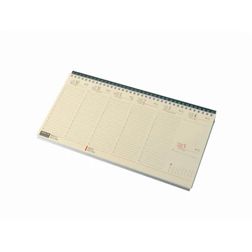 Asztali naptár 320mmx155mm, krémszínű lapokkal fekvő zöld műbörrel borított tartóval Realsystem 2026. Asztali naptár 320mmx155mm, krémszínű lapokkal fekvő zöld műbörrel borított tartóval Realsystem 2026.