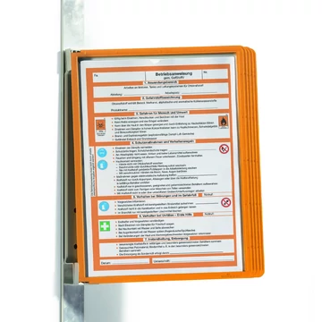 Bemutatótábla tartó, Durable Vario® Magnet Wall 5, narancssárga Bemutatótábla tartó, Durable Vario® Magnet Wall 5, narancssárga