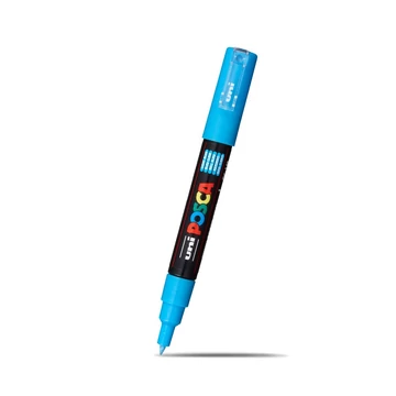 Dekormarker 0,7-1mm, Uni Posca PC-1M világoskék Dekormarker 0,7-1mm, Uni Posca PC-1M világoskék