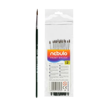 Ecset 2-es festett nyéllel 12 db/csomag, Nebulo Ecset 2-es festett nyéllel 12 db/csomag, Nebulo