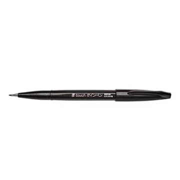 Ecsettoll, kalligrafikus hajlékony hegyű, Pentel SES15C-A fekete Ecsettoll, kalligrafikus hajlékony hegyű, Pentel SES15C-A fekete