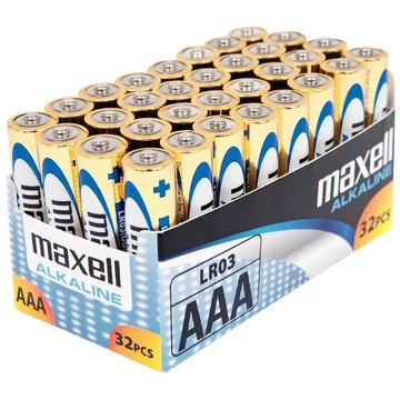 Elem AAA mikro LR03 zsugorfóliás alkaline 4 db/csomag, Maxell Elem AAA mikro LR03 zsugorfóliás alkaline 4 db/csomag, Maxell