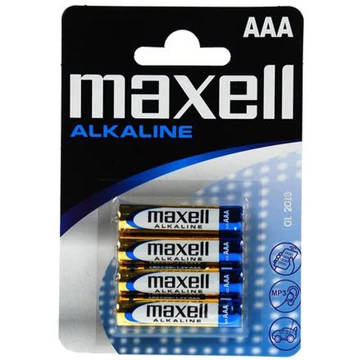 Elem AAA mikro LR03 alkaline 4 db/csomag, Maxell Elem AAA mikro LR03 alkaline 4 db/csomag, Maxell