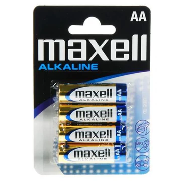 Elem AA ceruza LR6 alkaline 4 db/csomag, Maxell Elem AA ceruza LR6 alkaline 4 db/csomag, Maxell