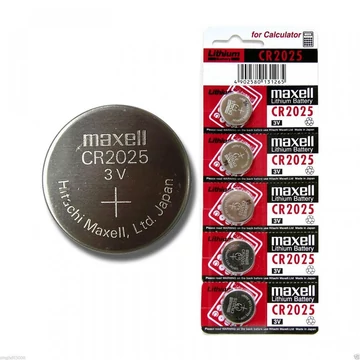 Elem CR2025 lithium 5 db/csomag, téphető bliszterben Maxell Elem CR2025 lithium 5 db/csomag, téphető bliszterben Maxell
