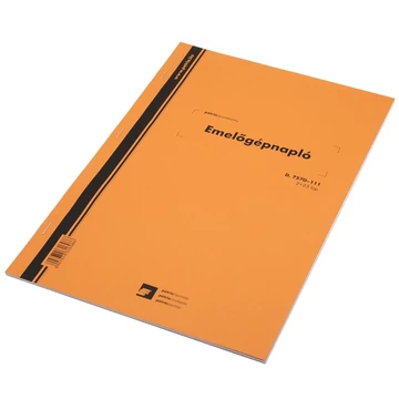 Emelőgépnapló 2+25lapos A4, álló Emelőgépnapló 2+25lapos A4, álló