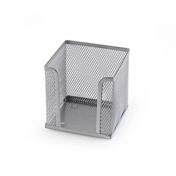Fémhálós kockatömbtartó 10x10x8cm, Bluering® ezüst Fémhálós kockatömbtartó 10x10x8cm, Bluering® ezüst