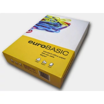 Másolópapír A4, 80g, Eurobasic 500ív/csomag,  Másolópapír A4, 80g, Eurobasic 500ív/csomag,