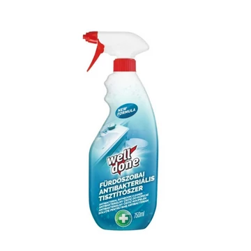 Fertőtlenítő hatású tisztítószer fürdőszobai szórófejes 750 ml Well Done Fertőtlenítő hatású tisztítószer fürdőszobai szórófejes 750 ml Well Done