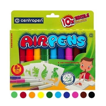 Filctoll fújós készlet Centropen AIRPENS 1539 Textile 10 klf. szín Filctoll fújós készlet Centropen AIRPENS 1539 Textile 10 klf. szín