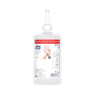 Folyékony szappan fertőtlenítő hatással 1 liter átlátszó S1 Tork_420710 Folyékony szappan fertőtlenítő hatással 1 liter átlátszó S1 Tork_420710