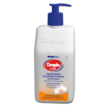 Folyékony szappan fertőtlenítő hatással pumpás 350 ml BradoLife kamilla Folyékony szappan fertőtlenítő hatással pumpás 350 ml BradoLife kamilla