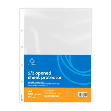 Genotherm lefűzhető, A4, 70 micron narancsos belül 2/3 részben nyitott Bluering® 100 db/csomag, Genotherm lefűzhető, A4, 70 micron narancsos belül 2/3 részben nyitott Bluering® 100 db/csomag,