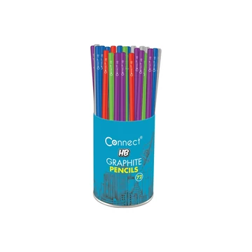 Grafitceruza HB, 5 féle színű kerek test, Connect 72 db/csomag, Grafitceruza HB, 5 féle színű kerek test, Connect 72 db/csomag,