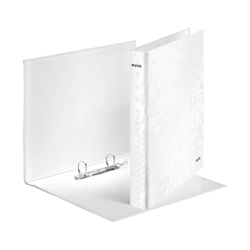 Gyűrűskönyv A4, Maxi 4cm, 2 gyűrű, D alakú, karton Leitz Wow fehér Gyűrűskönyv A4, Maxi 4cm, 2 gyűrű, D alakú, karton Leitz Wow fehér