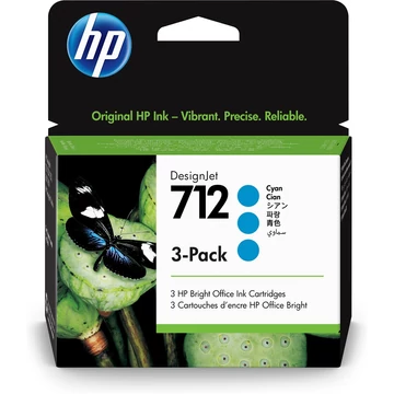 Hp 712/3ED77A tintapatron cyan 3db ORIGINAL Hp 712/3ED77A tintapatron cyan 3db ORIGINAL