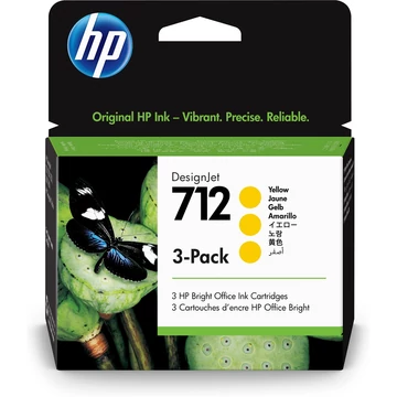 Hp 712/3ED79A tintapatron yellow 3db ORIGINAL Hp 712/3ED79A tintapatron yellow 3db ORIGINAL