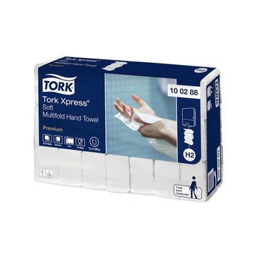 Kéztörlő 2 rétegű Interfold hajtogatású 110 lap/csomag 21 csomag/karton Premium Xpress Multifold H2 Tork_100288 fehér Kéztörlő 2 rétegű Interfold hajtogatású 110 lap/csomag 21 csomag/karton Premium Xpress Multifold H2 Tork_100288 fehér