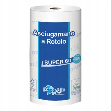 Kéztörlő 2 rétegű tekercses átmérő: 14 cm 100% cellulóz SUPER 60 Paperdi_RI8M060 fehér Kéztörlő 2 rétegű tekercses átmérő: 14 cm 100% cellulóz SUPER 60 Paperdi_RI8M060 fehér