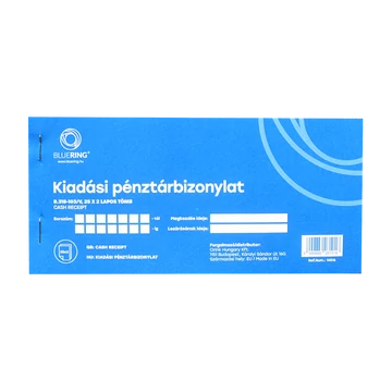Kiadási pénztárbizonylat 25x2lapos B.318-103/V Bluering® Kiadási pénztárbizonylat 25x2lapos B.318-103/V Bluering®