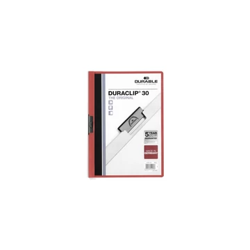 Klip mappa 30lap Durable Duraclip®, piros Klip mappa 30lap Durable Duraclip®, piros
