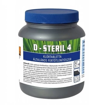 Klórtabletta 330 tabletta/doboz 1 kg D-Steril Klórtabletta 330 tabletta/doboz 1 kg D-Steril
