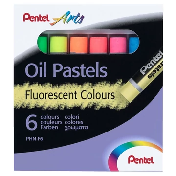 Kréta olajpasztell készlet, PHN-F6 Pentel, 6 klf., fluoreszkáló Kréta olajpasztell készlet, PHN-F6 Pentel, 6 klf., fluoreszkáló