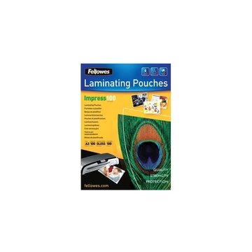 Lamináló fólia, A3, 100 mikron, fényes, 100 db/doboz, Fellowes® Lamináló fólia, A3, 100 mikron, fényes, 100 db/doboz, Fellowes®