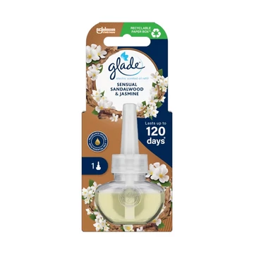 Légfrissítő elektromos utántöltő 20 ml Glade® Bali szantálfa és jázmin Légfrissítő elektromos utántöltő 20 ml Glade® Bali szantálfa és jázmin