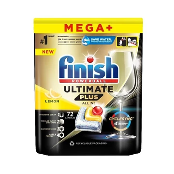 Mosogatógép tabletta 72 db/doboz Finish Ultimate Plus All in 1 Lemon Mosogatógép tabletta 72 db/doboz Finish Ultimate Plus All in 1 Lemon