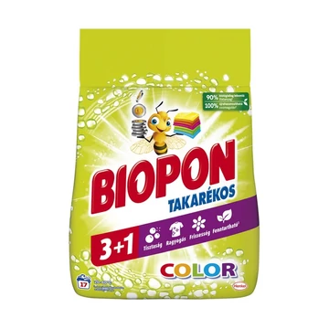 Mosópor 1,02 kg (17 mosás) színes ruhákhoz Biopon Takarékos Color Mosópor 1,02 kg (17 mosás) színes ruhákhoz Biopon Takarékos Color