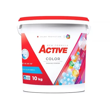 Mosópor 10 kg (130 mosás) vödrös színes ruhákhoz Active Color Mosópor 10 kg (130 mosás) vödrös színes ruhákhoz Active Color