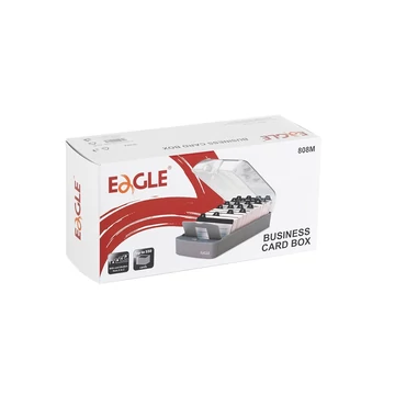 Névjegykártyatartó fekvő regiszterrel 350 névjegykártyta tárolására. Méret: 167x115x120 mm EAGLE Névjegykártyatartó fekvő regiszterrel 350 névjegykártyta tárolására. Méret: 167x115x120 mm EAGLE