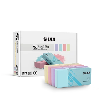 Radír, pasztell, 24 db/display Silka Radír, pasztell, 24 db/display Silka