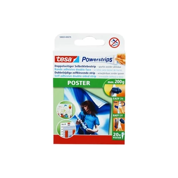 Ragasztócsík kétoldalas, Powerstrips poszterhez Tesa Ragasztócsík kétoldalas, Powerstrips poszterhez Tesa