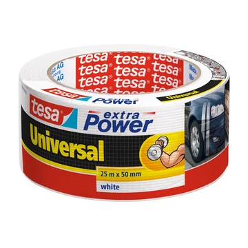 Ragasztószalag 50mmx25m Extra Power szövetszalag Tesa fehér Ragasztószalag 50mmx25m Extra Power szövetszalag Tesa fehér