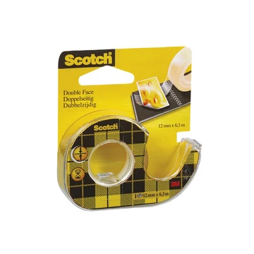Ragasztószalag kétoldalas, 12mmx6,3m 3M Scotch 136D víztiszta Ragasztószalag kétoldalas, 12mmx6,3m 3M Scotch 136D víztiszta