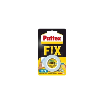 Ragasztószalag kétoldalas, 19mmx1,5 m, Henkel Pattex Fix 80 kg Ragasztószalag kétoldalas, 19mmx1,5 m, Henkel Pattex Fix 80 kg