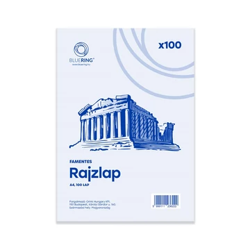 Rajzlap A4, famentes fóliázva Bluering® 100 ív/csomag, Rajzlap A4, famentes fóliázva Bluering® 100 ív/csomag,