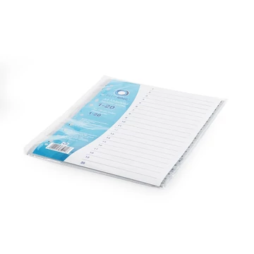 Regiszter műanyag 1-20 Bluering® szürke Regiszter műanyag 1-20 Bluering® szürke