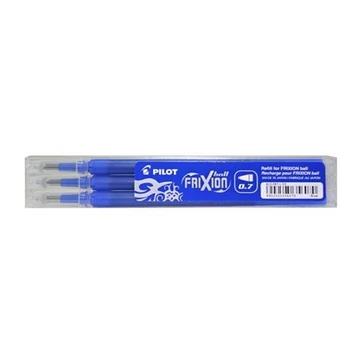 Rollertoll betét golyóméret 0,7mm, 3 db/csom Pilot Frixion Ball, írásszín kék Rollertoll betét golyóméret 0,7mm, 3 db/csom Pilot Frixion Ball, írásszín kék
