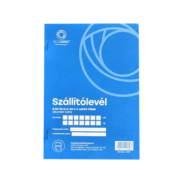 Szállítólevél A5, 50x3lapos B.10-70/A/V Bluering® Szállítólevél A5, 50x3lapos B.10-70/A/V Bluering®