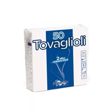 Szalvéta 2 rétegű 33 x 33 cm 50 lap/cs Paperdi fehér Szalvéta 2 rétegű 33 x 33 cm 50 lap/cs Paperdi fehér