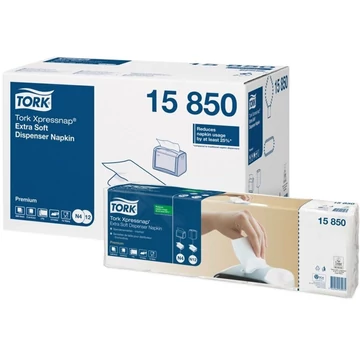 Szalvéta adagolóba 1000 ív/csomag 8 csomag/karton fehér Extra Soft Xpressnap® Tork_15850 Szalvéta adagolóba 1000 ív/csomag 8 csomag/karton fehér Extra Soft Xpressnap® Tork_15850