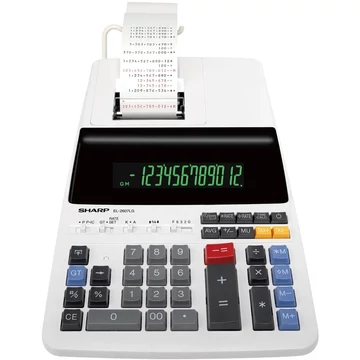 Számológép asztali szalagos 12 számjegyes Sharp EL-2607LG Számológép asztali szalagos 12 számjegyes Sharp EL-2607LG