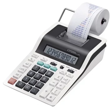Számológép szalagos (57mm) 12 digit, 2 színű nyomtatás, elem+adapter Citizen CX-32N, Számológép szalagos (57mm) 12 digit, 2 színű nyomtatás, elem+adapter Citizen CX-32N,