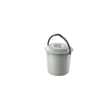 Szemetes kuka fedeles műanyag 10 literes szürke UP618-002 Szemetes kuka fedeles műanyag 10 literes szürke UP618-002